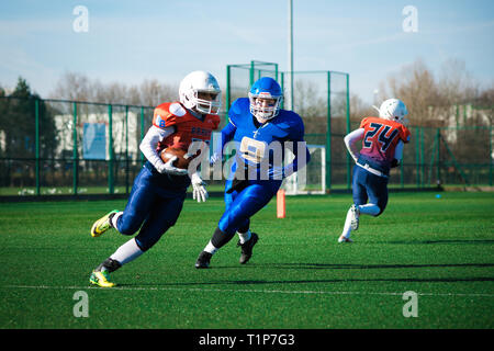 Braves Derby féminin, l'équipe de football américain Banque D'Images