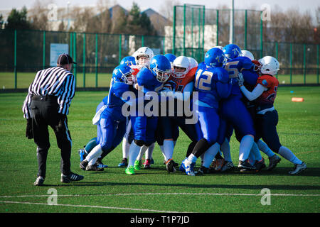 Braves Derby féminin, l'équipe de football américain Banque D'Images