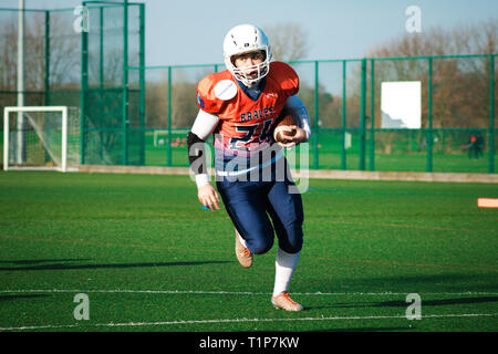 Braves Derby féminin, l'équipe de football américain Banque D'Images