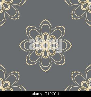 Fine Floral Motif vectoriel continu Illustration de Vecteur