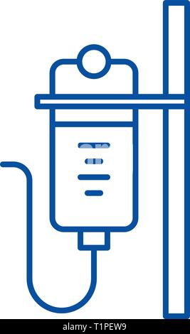 L'icône de la ligne de compte-gouttes concept. Télévision compte-gouttes, signe, symbole vecteur illustration contour. Illustration de Vecteur