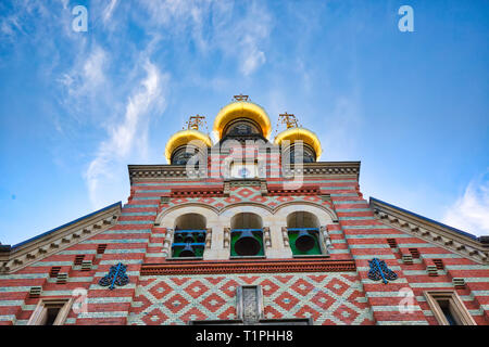 Eglise Orthodoxe Russe Alexander Nevskij (Nevsky) église située dans le centre historique Banque D'Images