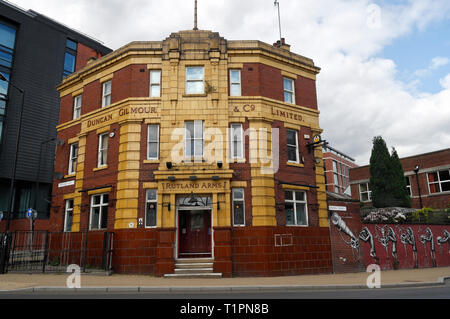 Pub Rutland Arms dans le centre-ville de Sheffield Angleterre Royaume-Uni, maison publique traditionnelle du centre-ville Banque D'Images