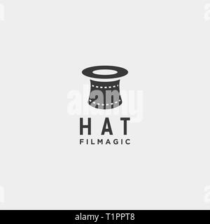 Hat magic cinema simple logo icône illustration vectorielle modèle élément isolé - fichier vecteur Illustration de Vecteur