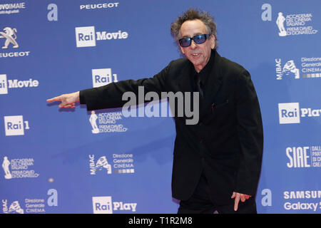 Rome, Italie. 27 Mar 2019. David spécial Tim Burton à Rome le 27 mars 2019. 64e cérémonie de remise des prix David di Donatello. photo di Samantha Zucchi/Insidefoto insidefoto Crédit : srl/Alamy Live News Banque D'Images
