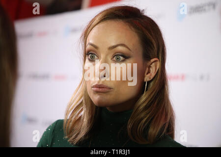 Los Angeles, CA, USA. Mar 27, 2019. Olivia Wilde au Los Angeles Projection spéciale de Saban FilmÕs un justicier du Vista Theatre de Los Angeles, Californie le 27 mars 2019. Credit : Faye Sadou/media/Alamy Punch Live News Banque D'Images