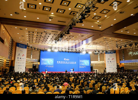 La Chine, la province de Hainan. Mar 28, 2019. Le Forum de Boao pour l'Asie (BFA) conférence annuelle s'ouvre en Chine du sud, province de Hainan, le 28 mars 2019. Credit : Xiankai Sui/Xinhua/Alamy Live News Banque D'Images