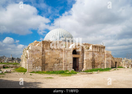 Palais omeyyade à La Citadelle d'Amman, Jordanie Banque D'Images