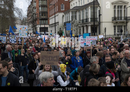 Londres, Royaume-Uni - 23 mars 2019 Londres 2019 Brexit : Mars. 1 millions de manifestants sur Mars le Parlement exigeant le public soit donné un dernier mot sur Brexit Banque D'Images
