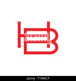 Lettres hb logo géométrique simple vector Illustration de Vecteur