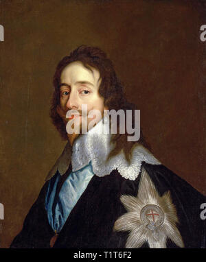 Charles I (1600-1649), portrait, style de Sir Anthony Van Dyck après 1638 Banque D'Images