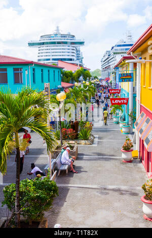 St. John's Antigua est la capitale et la plus grande ville d'Antigua-et-Barbuda, situé dans les Antilles dans la mer des Caraïbes et avec une population de 22 Banque D'Images