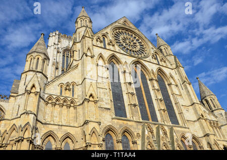 À partir de la cathédrale de York Minster, York, North Yorkshire, Angleterre, Février 2019 Banque D'Images