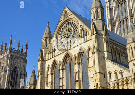 À partir de la cathédrale de York Minster, York, North Yorkshire, Angleterre, Février 2019 Banque D'Images