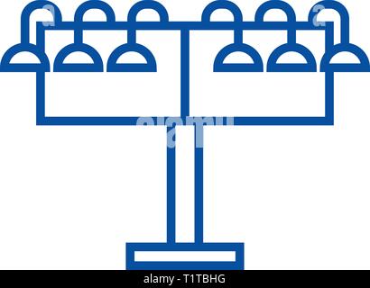 L'icône de la ligne billborad rotation concept. Vecteur rotation billborad télévision symbole, signe, contours illustration. Illustration de Vecteur