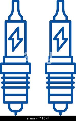 L'icône de la ligne de bougie concept. Télévision bougie, signe, symbole vecteur illustration contour. Illustration de Vecteur