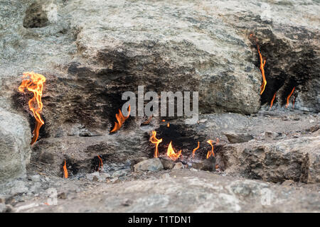 Flammes de Chimère Mont du métro à Cirali, Turquie Banque D'Images