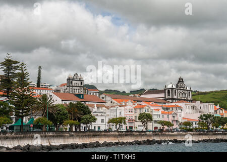 Remblai d'Horta, île de Faial, Açores Banque D'Images