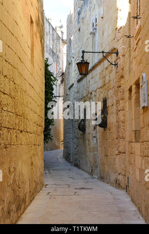 Streetalley Mdina Banque D'Images