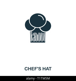 L'icône Chef Hat. Mobile apps, d'impression et plus d'utilisation. L'élément simple à chanter. Chef Hat illustration icône monochrome Banque D'Images