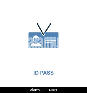 Id icône Pass en deux couleurs. Design haut de gamme à partir de la sécurité de l'internet collection d'icônes. Pixel simple parfait id pictogramme icône pass pour la conception web et pri Banque D'Images