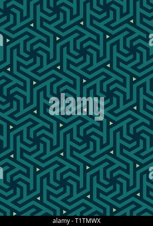 Motif géométrique du vecteur, construit sur une grille hexagonale. Ornement islamique géométrique. Ornement arabe multicolores. Le modèle de développement de l'Arabian Illustration de Vecteur