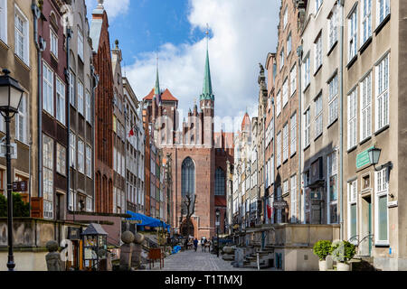 Ulica Mariaka (rue), Gdansk, Pologne Banque D'Images