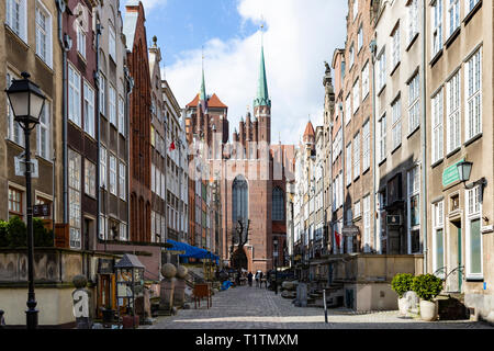 Ulica Mariaka (rue), Gdansk, Pologne Banque D'Images