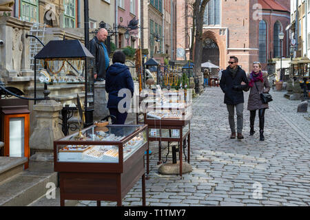 Ulica Mariaka (rue), Gdansk, Pologne Banque D'Images