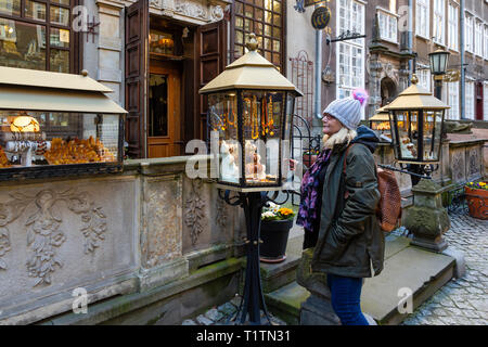 Ulica Mariaka (rue), Gdansk, Pologne Banque D'Images