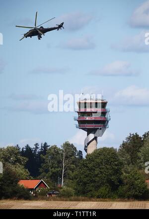 2016-08-27 2016 MALMSLÄTT, l'Armée de l'air suédoise célèbre en Suède de 90 ans. Plus de 70 000 visiteurs sont venus sur le jour de vol à l'aérodrome de Malmens juste en dehors de Linköping pendant samedi et continuer le dimanche. Jeppe Photo Gustafsson Banque D'Images