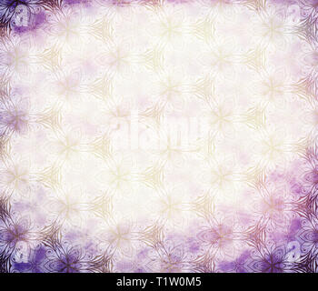 Vintage wall-paper vignettes avec un motif floral abstrait, violet. Rétro arrière-plan lumineux pour la conception ou l'imposition du texte. Banque D'Images