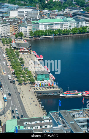 Jungfernstieg, Hamburg, Deutschland, Binnenalster Banque D'Images