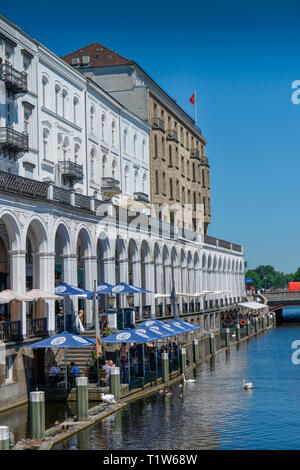 Alsterarkaden, Kleine Alster, Hamburg, Deutschland Banque D'Images