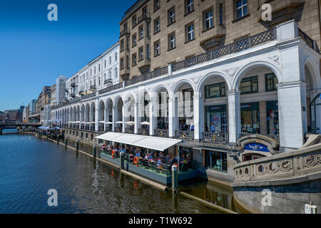 Alsterarkaden, Kleine Alster, Hamburg, Deutschland Banque D'Images