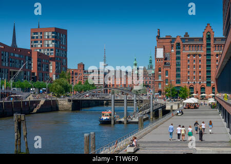 Magdeburger Hafen, Busanbruecke, Internationales Maritimes Museum, Elbtorquartier, Hafencity, Hambourg, Allemagne Banque D'Images