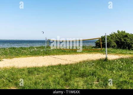 De volley-ball, Pepelow, Am Salzhaff, mer Baltique, Mecklembourg-Poméranie-Occidentale, Allemagne Banque D'Images