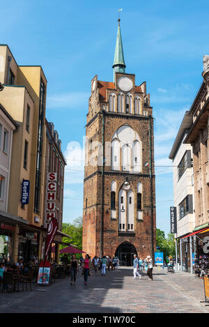 City Gate, Kroepeliner Tor, Rostock, Mecklembourg-Poméranie-Occidentale, Allemagne Banque D'Images