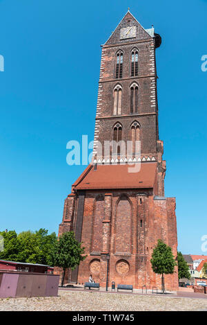St Mary's, l'église Saint Marien, Wismar, Mecklembourg-Poméranie-Occidentale, Allemagne Banque D'Images