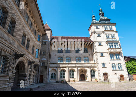 Château, bâtiment de style Renaissance, Guestrow, Mecklembourg-Poméranie-Occidentale, Allemagne Banque D'Images