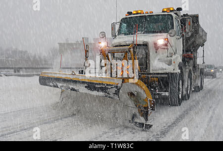 Montréal, Canada, 20 janvier 2019.L'hiver Tempête de neige à la ville de Montréal,Québec,Canada.Credit:Mario Beauregard/Alamy Live News Banque D'Images