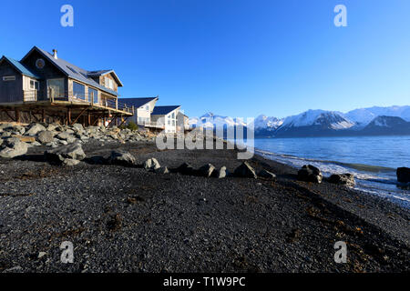 Seward, Alaska, la plage de Lowell Point Road Banque D'Images