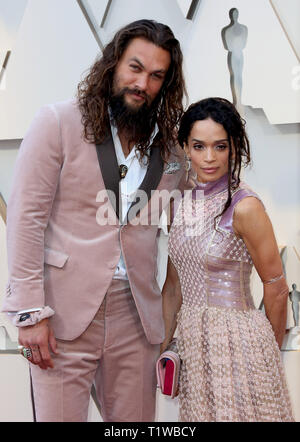 91e Academy Awards (Oscars 2019) tenue à l'Kodak Theater - Jason Momoa comprend : arrivées, Lisa Bonet Où : Los Angeles, California, United States Quand : 24 Feb 2019 Credit : Adriana Barraza M./WENN.com Banque D'Images