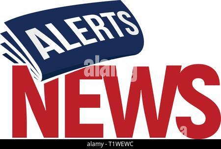 Newsletter template design global. Unusuaul logo pour l'édition de journaux. Breaking news alerts logo. Vector illustration. Illustration de Vecteur