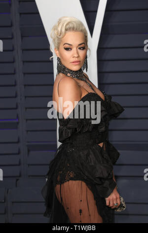 Vanity Fair Oscar Party - Arrivées avec : Rita Ora Où : Los Angeles, California, United States Quand : 25 Feb 2019 Credit : Sheri Determan/WENN.com Banque D'Images