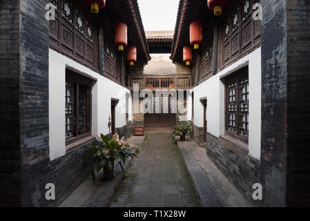 Maison traditionnelle du GAO, cette résidence des temps anciens est une destination célèbre dans la ville, Xian, Shaanxi, Chine Banque D'Images