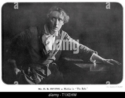 HARRY IRVING (1870-1919) acteur anglais afin de Sir Henry Irving. Ici comme dans les cloches Mathias dans sa production 1905 Banque D'Images