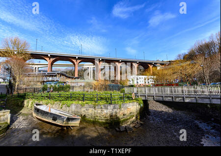 La vallée de Ouseburn, Newcastle upon Tyne, Royaume-Uni Banque D'Images