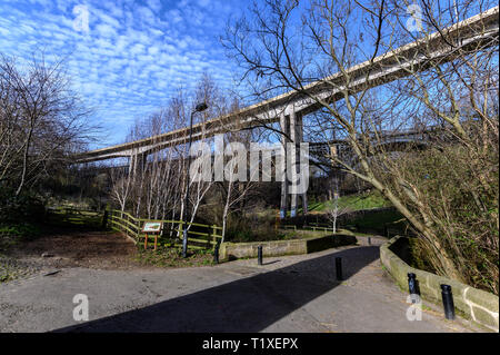 La vallée de Ouseburn, Newcastle upon Tyne, Royaume-Uni Banque D'Images