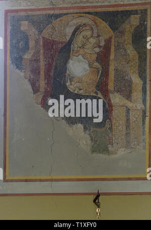 Assisi Ombrie Italie. Abbazia di San Pietro, l'abbaye de San Pietro ; construit 10e siècle, terminé 13e siècle. L'intérieur, Cappella del Santissimo Sacrame Banque D'Images